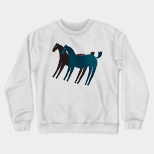 Two horses Crewneck Sweatshirt